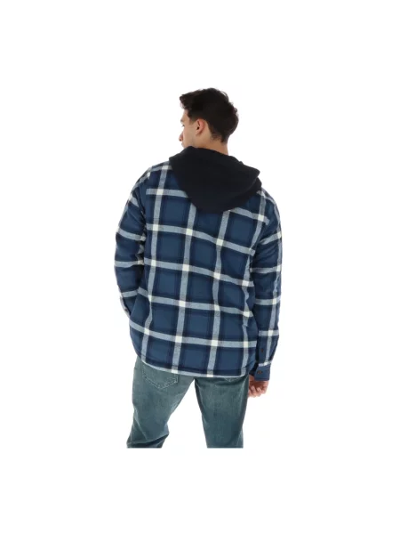 Koszula Superdry z kapturem niebieska