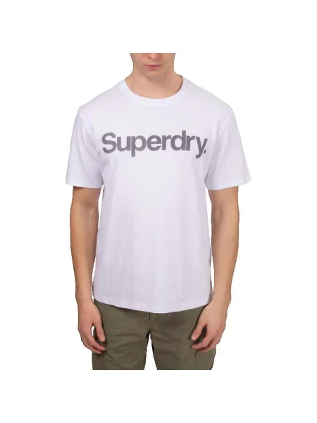 Tricou Superdry cu autograf alb