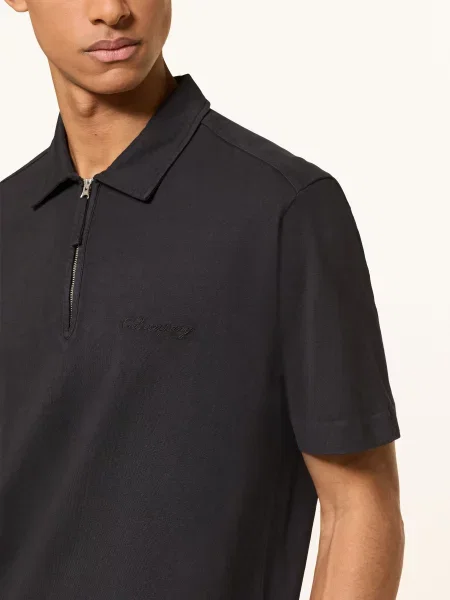 C.P. Company Polo Tričko Z Džerzeje černá