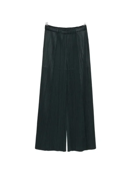 Pantaloni Pleats Please Issey Miyake plisate verde
