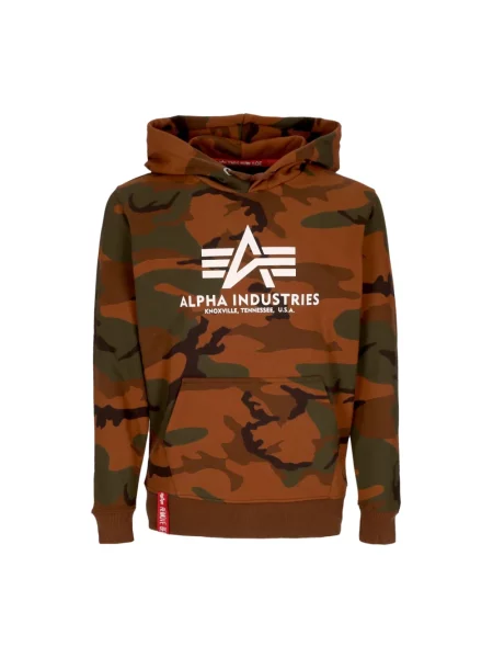 Bluza z kapturem Alpha Industries z kapturem z długim rękawem