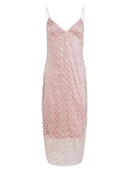 Rochie midi Fleur Du Mal până la genunchi de costum roz