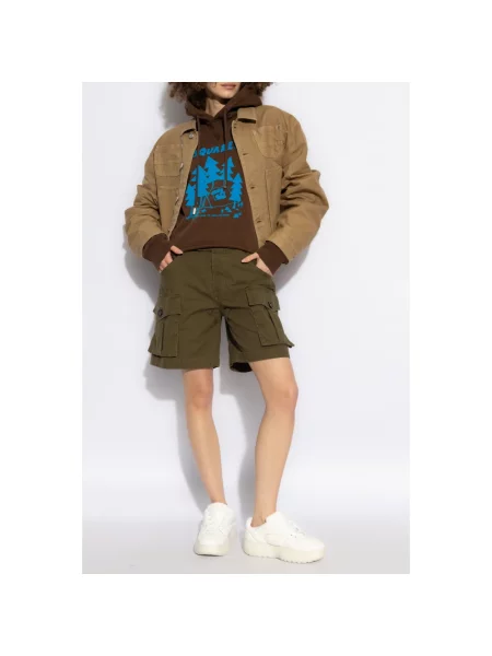 Szorty Dsquared2 z logo zielone