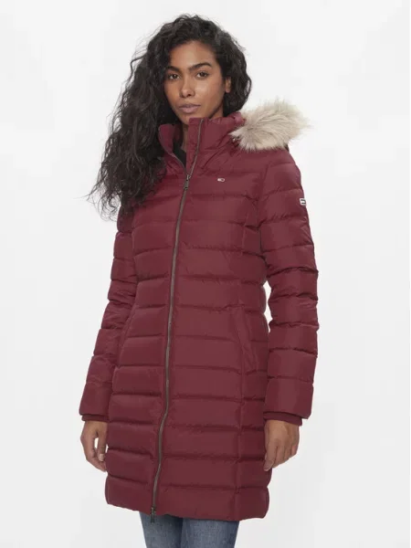 Puhovka Tommy Jeans rdeča