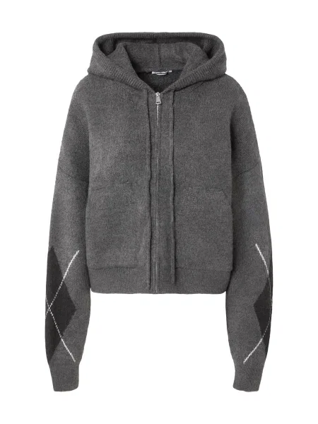 Studioselect Geacă tricotată Charis gri amestecat / negru alb