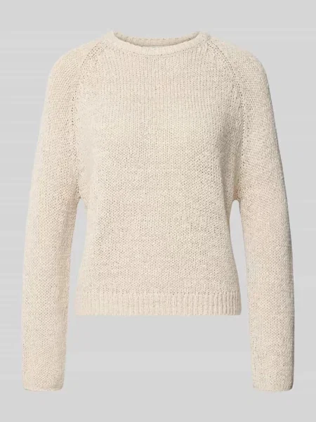 Sweter o kroju relaxed fit z mieszanki bawełny Marc O'polo beżowy
