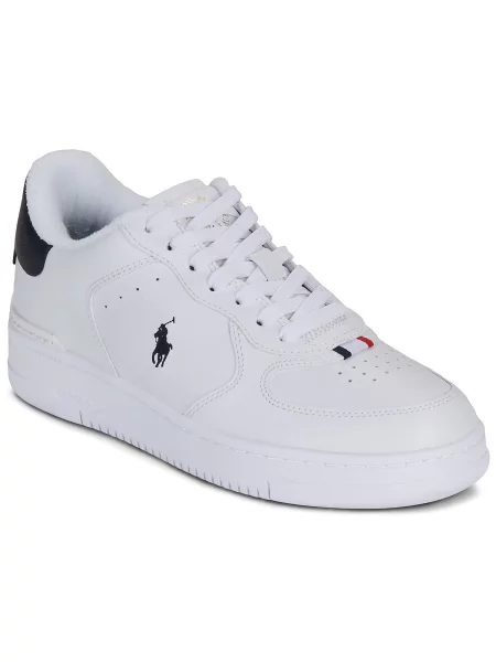 Boty Polo Ralph Lauren MASTR CT RIB-SNEAKERS-LOW TOP LACE bílé