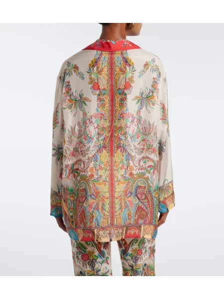 Svilena srajca Etro s paisley potiskom