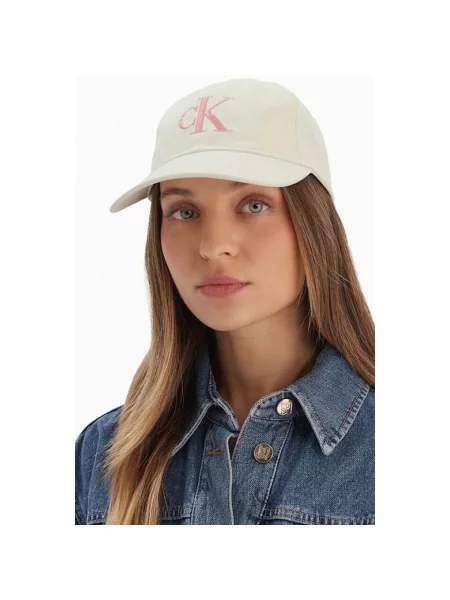 Șapcă Calvin Klein Jeans cu broderie alb