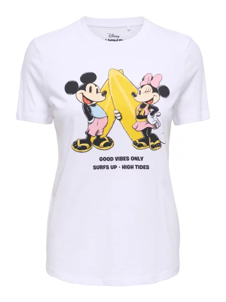 ONLY Tricou ONLMICKEY MINNIE galben / roz / negru alb