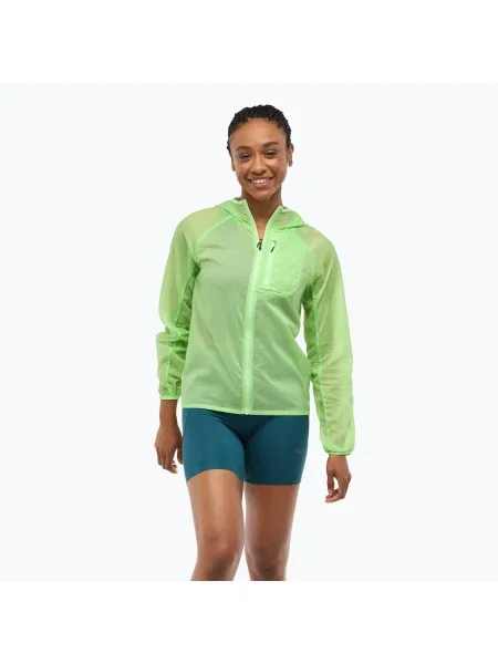 Дамско яке за бягане HOKA Skyflow tart apple зелено