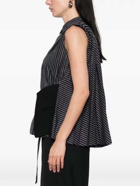 Koszula Sacai w paski niebieska