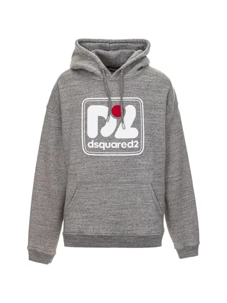 Hanorac cu glugă Dsquared2 cu imagine gri