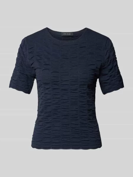 T-shirt o kroju slim fit z mieszanki model NATACHA' Cph Muse granatowa