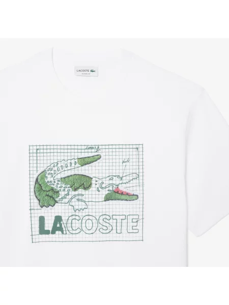 Lacoste T-Shirt Z Nadrukiem biały