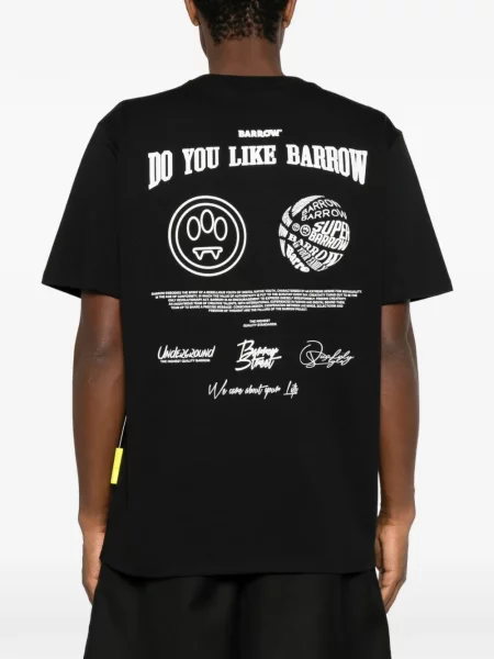 Scurt tricou Barrow cu imagine negru