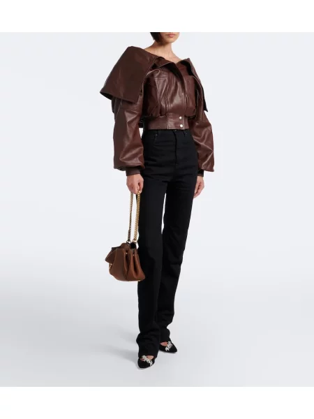 Decupat geanta de piele Balenciaga maro