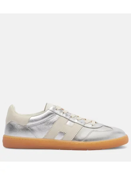 Sneakerși Hogan din piele argintiu