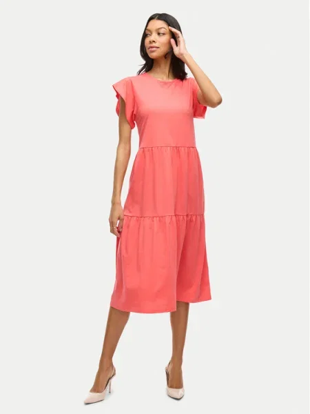 Vila Rochie de zi Summer Coral roz