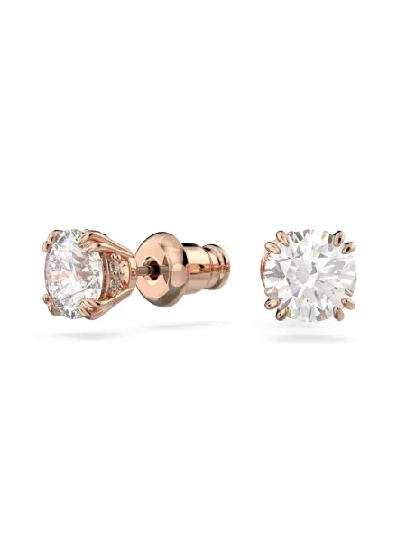 Swarovski Akcesoria Kobieta Szary ONE SIZE Klasyczne Kolczyki w Jednolitym Kolorze białe