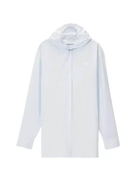 Cămașă Alexander Wang cu dungi cu cordon albastru