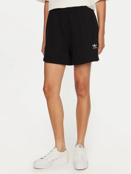 Махровые спортивные шорты Adidas черные