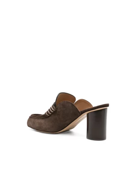Klapki mules Jw Anderson zamszowe brązowe