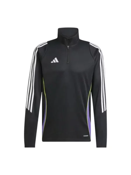 Bluza Adidas slim fit AEROREADY na piersi czarna