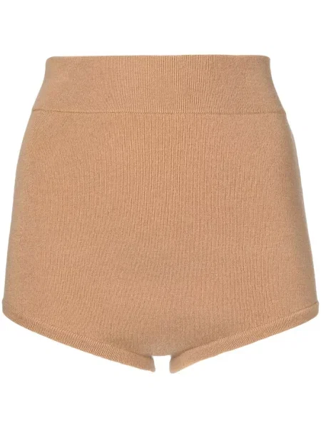 Pantaloni scurți Cashmere In Love din cașmir maro