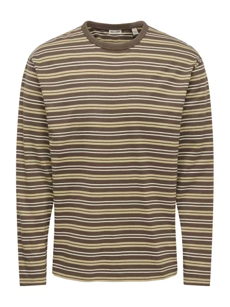 Only & Sons Tricou ONSGeorge maro / maro cappuccino alb