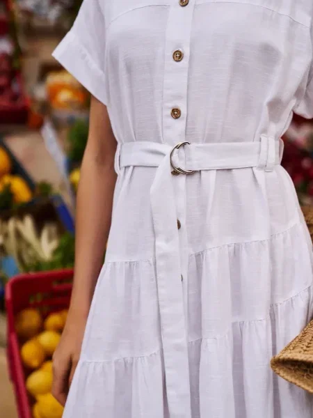 Rochie Marisse de costum alb