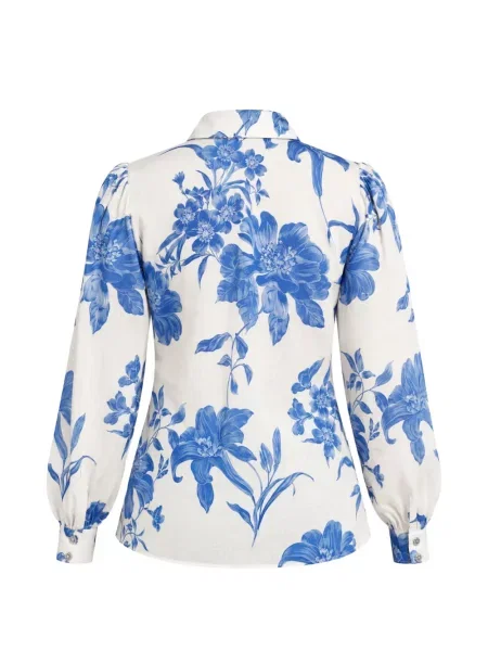 Cămașă Guess cu model floral cu imagine alb