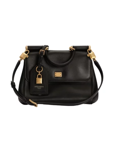 Torebka Dolce And Gabbana z klapami czarna
