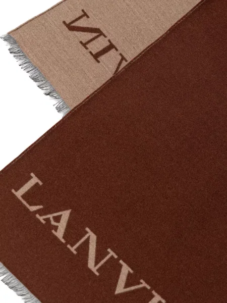 Fular Lanvin cu autograf maro
