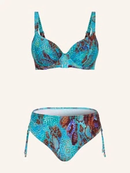 Charmline Bikini Z Fiszbinami Aquatic Reptile blau niebieski
