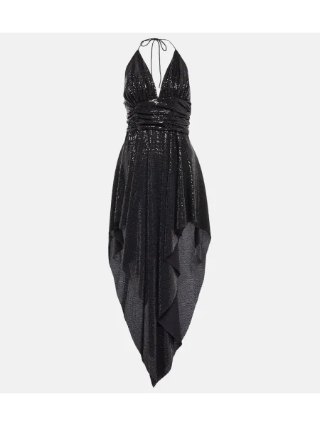 Sukienka Alexandre Vauthier z dekoltem halter czarna