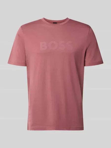 T-shirt o kroju regular fit z czystej bawełny model Te_Logo' Boss Orange