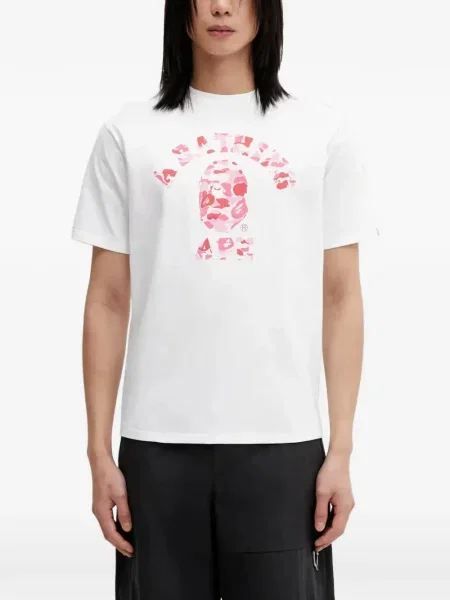 Tricou A Bathing Ape® cu imagine alb