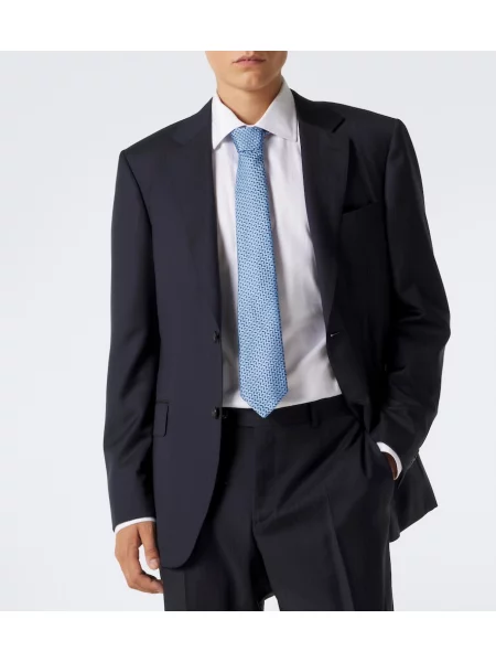 Cravată Giorgio Armani de mătase albastru