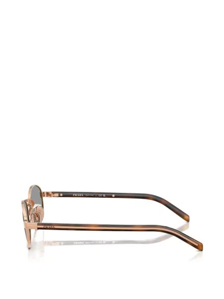 Ochelari de soare ovali Prada Eyewear roz