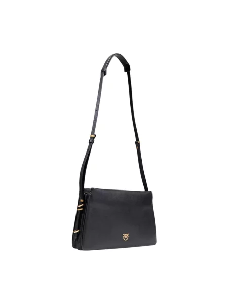 Jedwabna torebka Pinko czarna