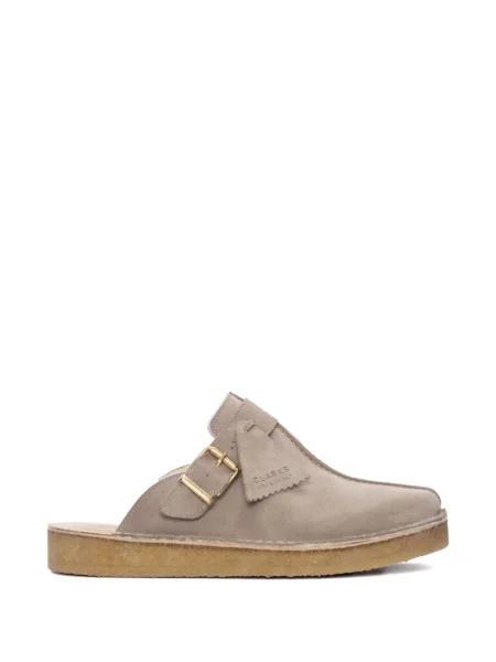 Papuci tip mules Clarks Originals din piele de căprioară fără toc