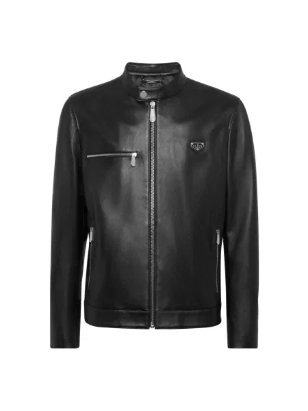 Kurtka skórzana Philipp Plein czarna