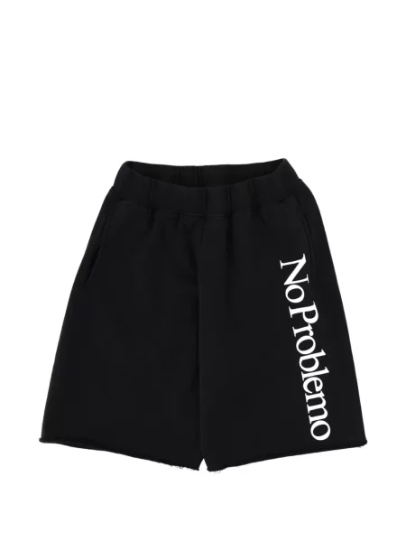 Pantaloni scurți No Problemo cu autograf negru