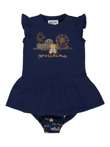 Sukienka dziecięca Moschino niebieska