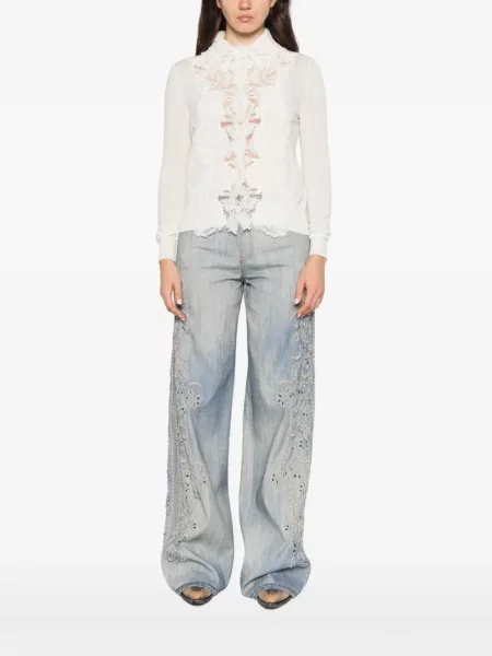Cardigan Ermanno Scervino din dantelă alb