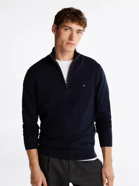 TOMMY HILFIGER Pulover tamno plava / crvena bijela