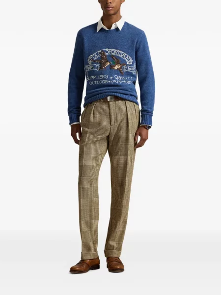 Tricou polo Polo Ralph Lauren cu dungi cu două rânduri de nasturi cu aplicații negru