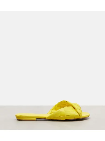 Sandale Bottega Veneta din piele galben