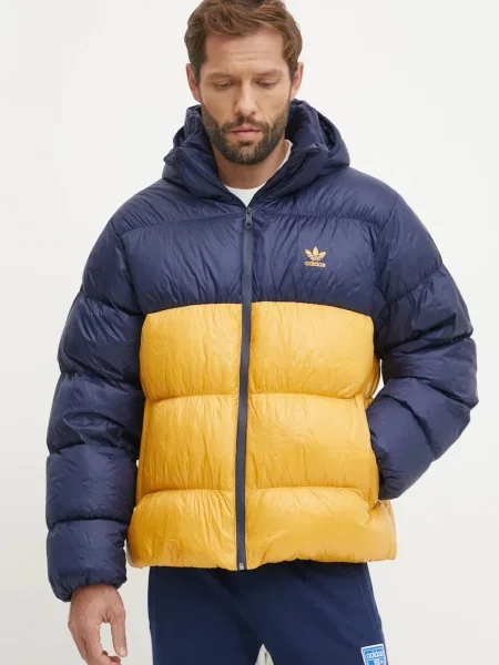 Пухено яке adidas Originals Down Regen Adic зимен модел с уголемена кройка тъмносиньо